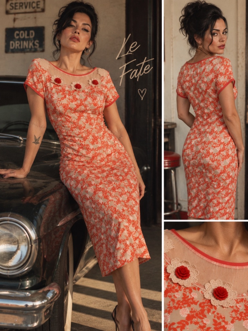 Le Fate jersey print dress